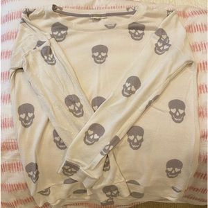 White Skull Pullover